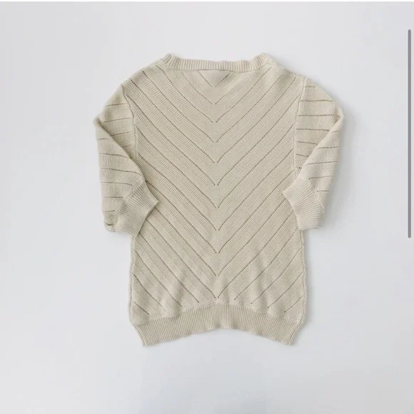 EUC Jessica Simpson Cream Crochet Top Size Small - Picture 3 of 3